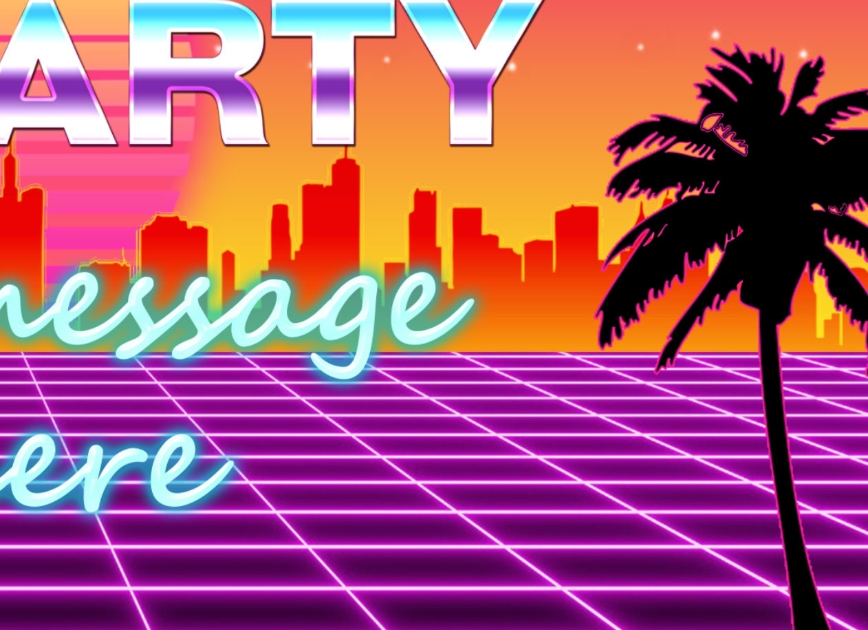 80s Party Banner, 80s Party Birthday Banner, Party Supplies, Eighties Party Decor, Party Supplies, 80s Decorations Vinyl