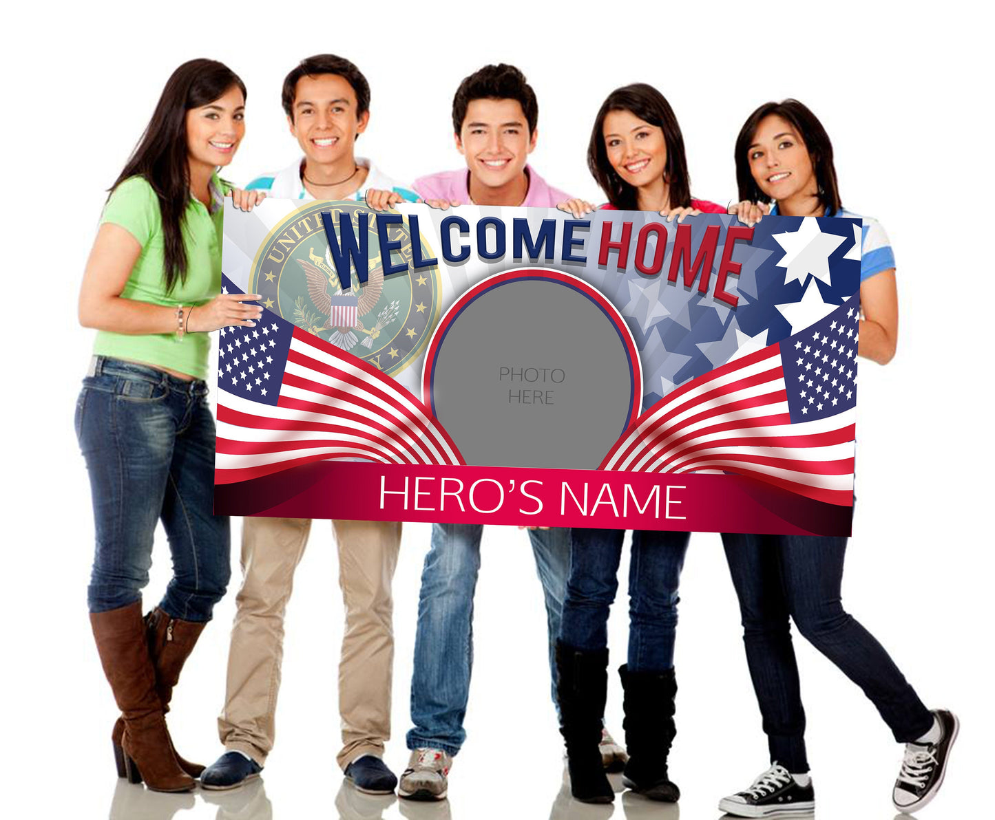 Welcome Home Military Banner, Deployment Homecoming Banner, Military Homecoming Sign, Navy, Army, Marines Banner, Welcome Home Sign, Custom