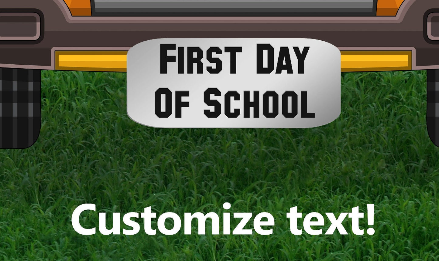 First Day of School Photo Prop, School Bus DIY, Personalized, Photo booth Selfie Frame