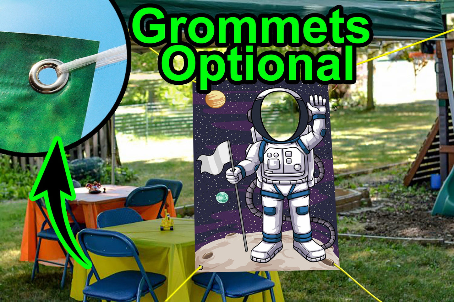 Astronaut in Space Face Cutout, Hole in Face, Party Selfie Photo Prop, Astronomy Birthday Decoration
