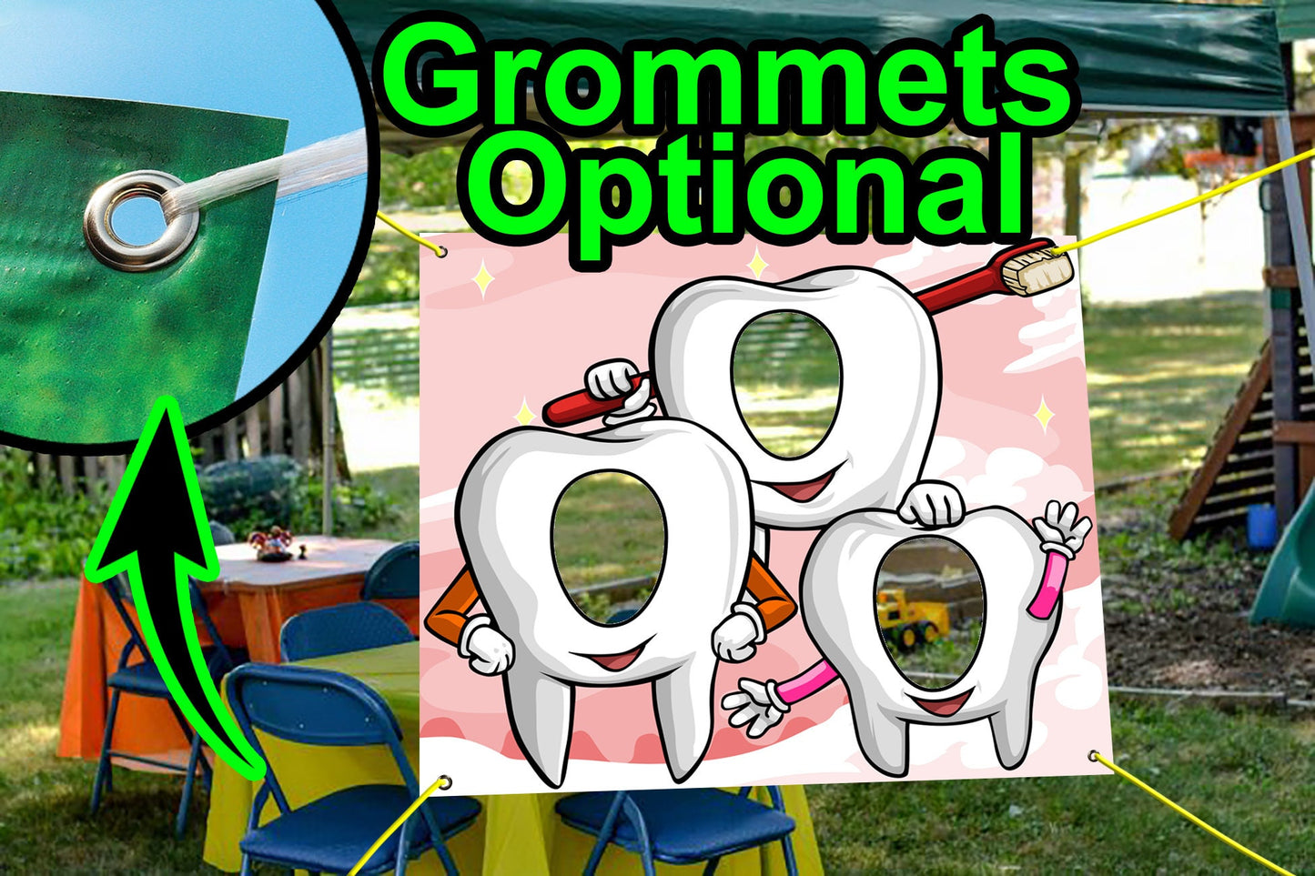 Teeth Face Cutout, Hole in Face, Party Selfie Photo Prop, Dentist Office Decoration