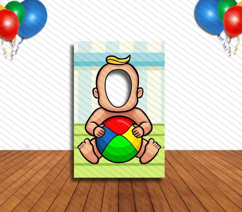 Baby, Hole in Face, Party Selfie Photo Prop, funny Decoration