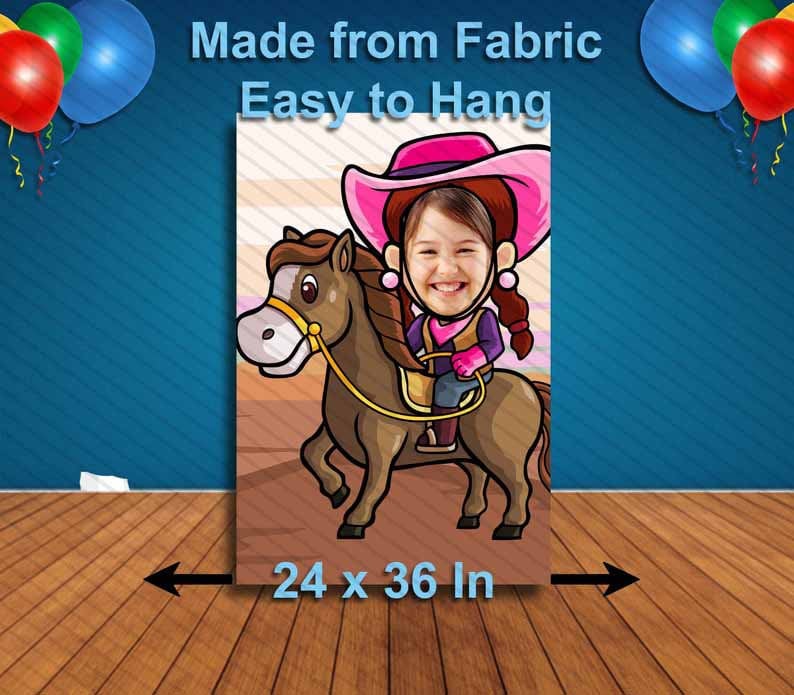 Cowgirl, Hole in Face, Party Selfie Photo Prop, Wild West Decoration
