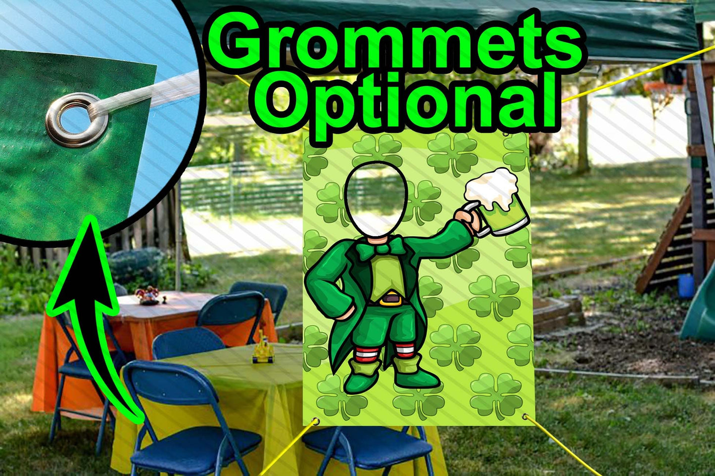 St. Patrick's Day Face Cutout, Hole in Face, Party Selfie Photo Prop, Irish Decoration