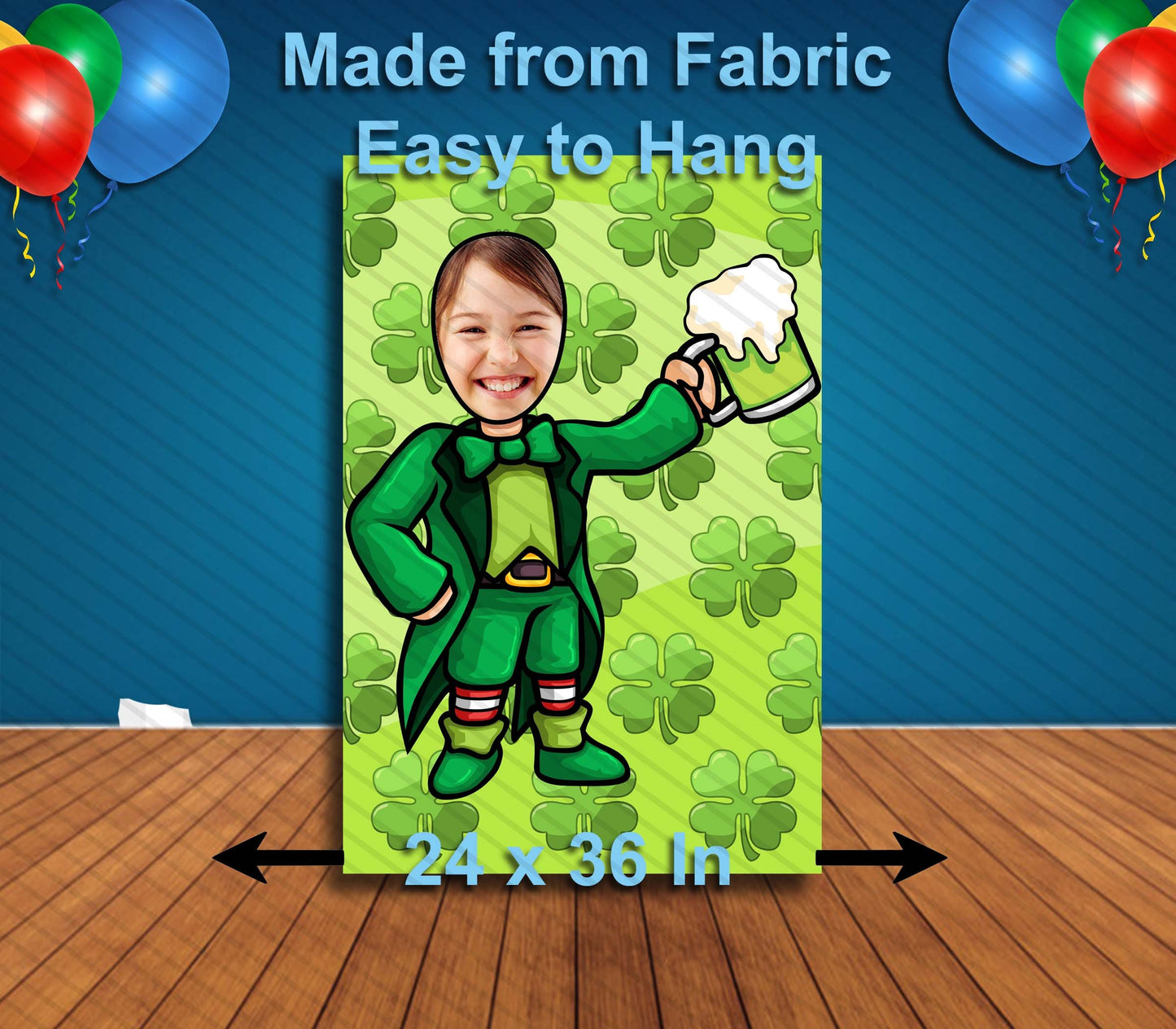 St. Patrick's Day Face Cutout, Hole in Face, Party Selfie Photo Prop, Irish Decoration