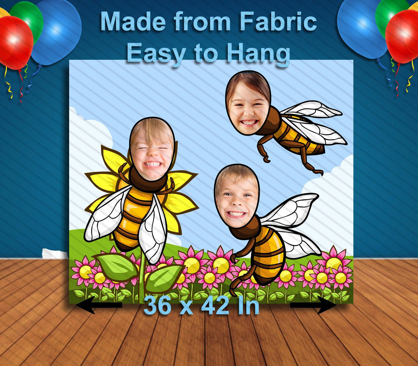 Bee Face Cutout, Hole in Face, Party Selfie Photo Prop, Spring Decoration