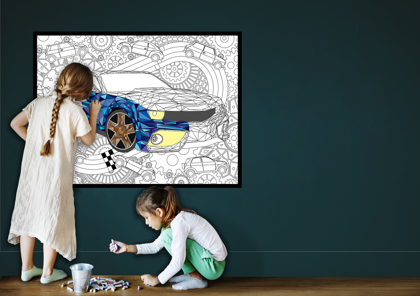 Sports Car, Boys room Decor, Coloring Page for boys, car Coloring sheet, Jumbo Coloring book pages, Coloring for adults