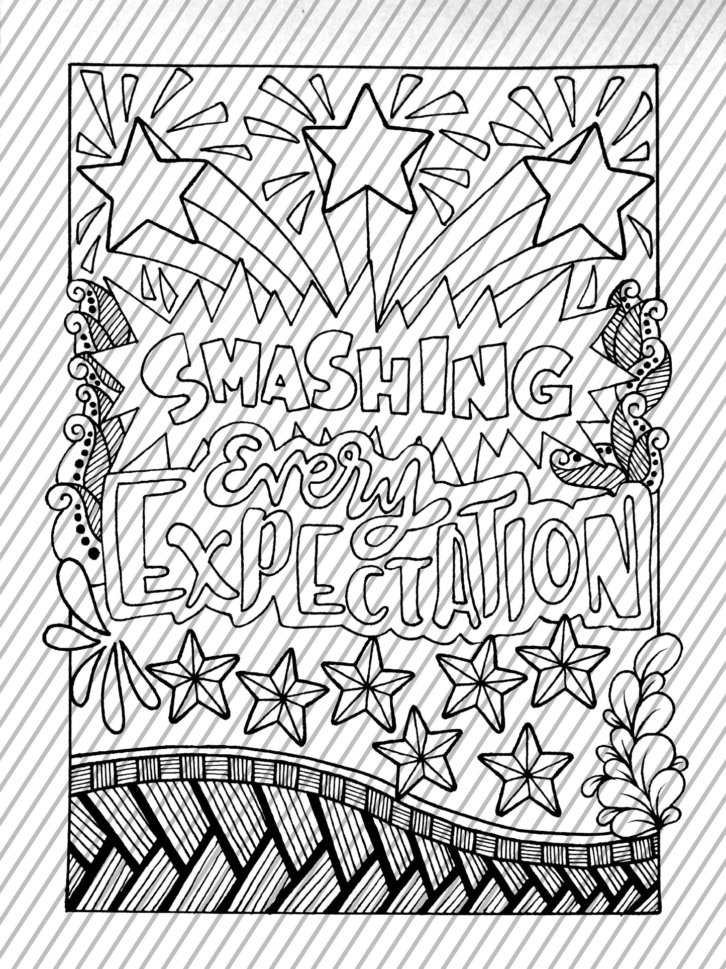 Smashing Every Expectation, Hamilton Song Lyric Coloring Page, Large Coloring Sheet, Giant Coloring Poster, Poster Print, Wall Decor