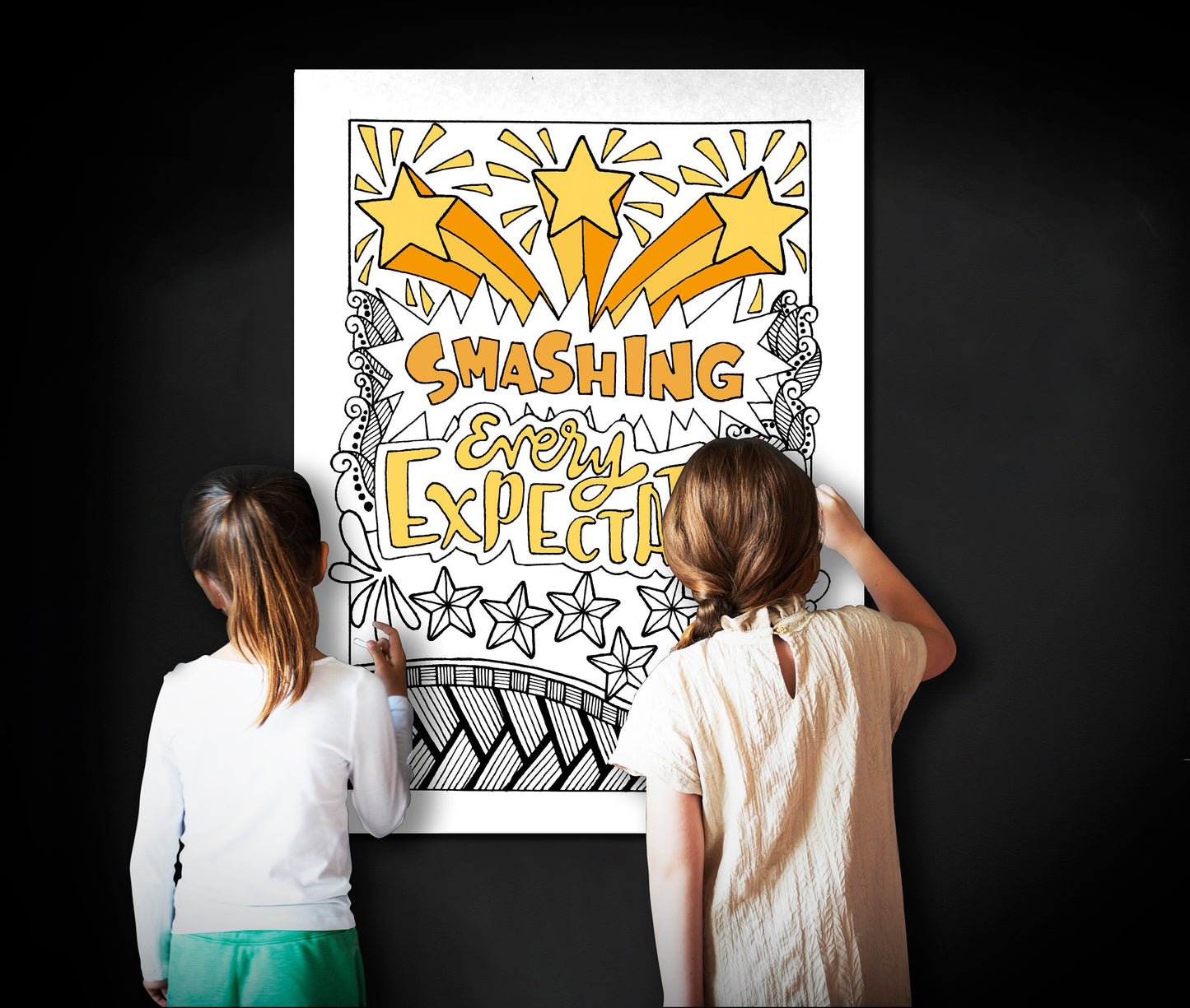 Smashing Every Expectation, Hamilton Song Lyric Coloring Page, Large Coloring Sheet, Giant Coloring Poster, Poster Print, Wall Decor