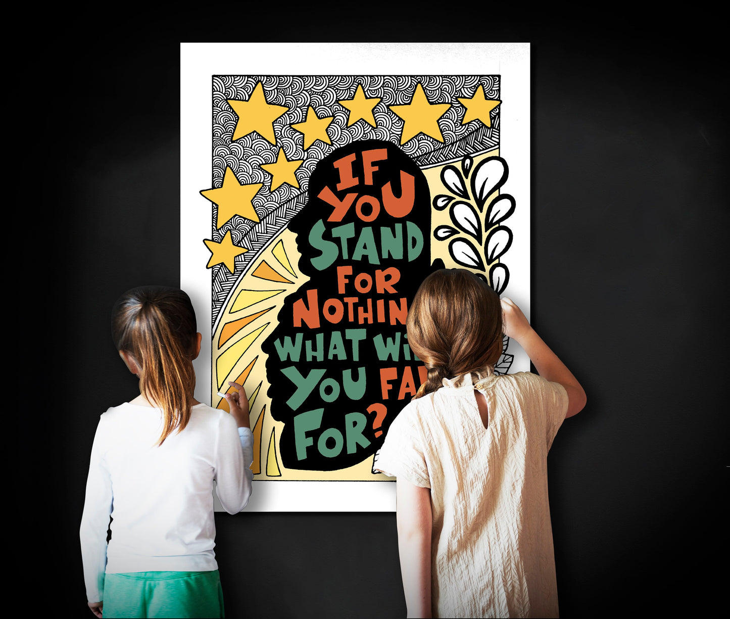 If You Stand For Nothing, Hamilton Musical Coloring Page, Large Coloring Sheet, Giant Coloring Poster, Poster Print, Wall Decor