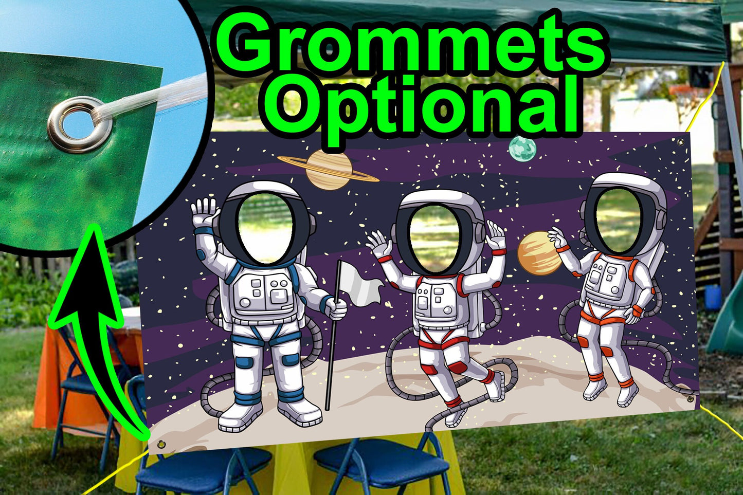 Astronauts in Space, Hole in Face, Party Selfie Photo Booth Prop, Space Theme Party