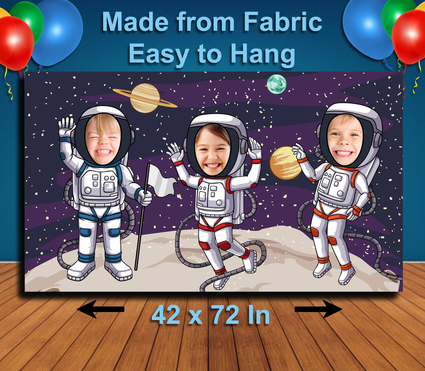 Astronauts in Space, Hole in Face, Party Selfie Photo Booth Prop, Space Theme Party