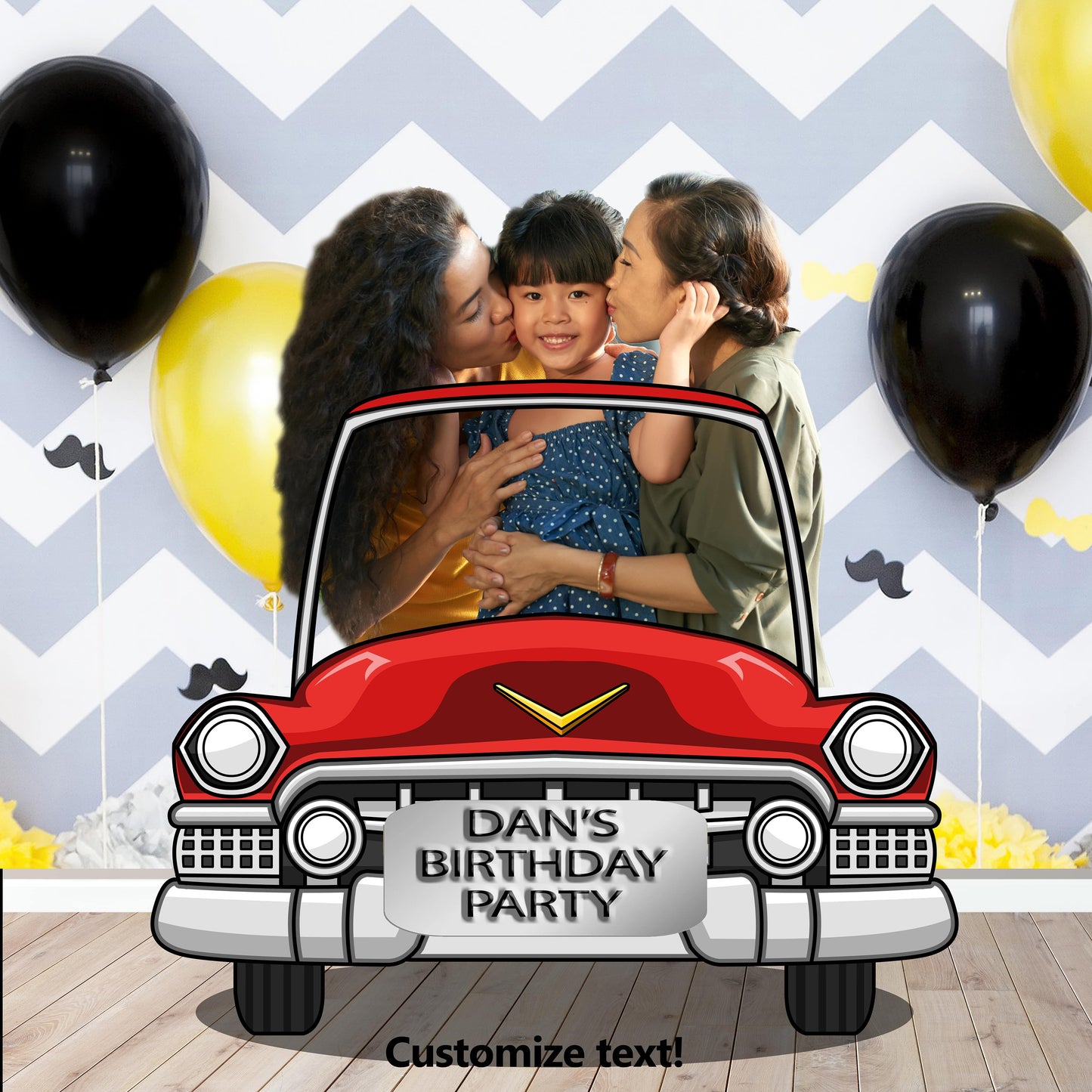 Reva Car Photo Prop, Electric Car DIY, Personalized, Customized, Photo booth Selfie Frame