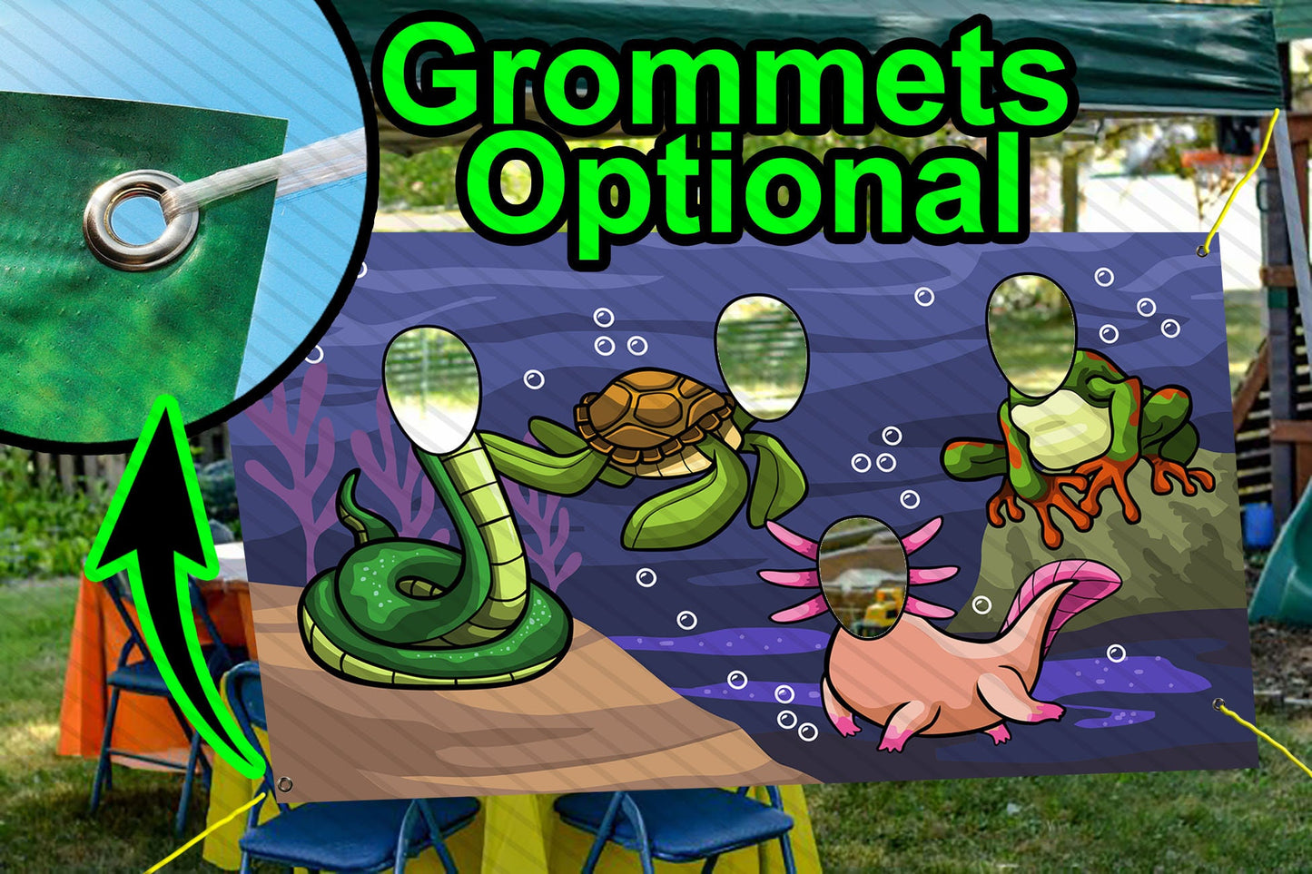 Reptiles Face Cutout, Hole in Face, Party Selfie Photo Booth Prop, Kids Party Decoration, Animal Theme