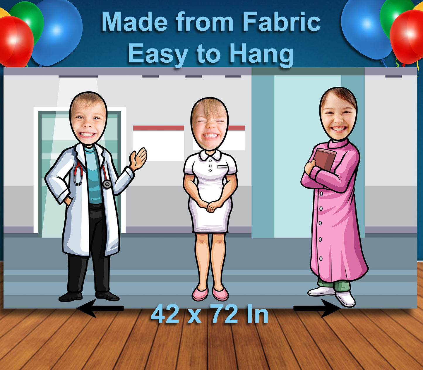 Doctor and Nurse Cutout, Hole in Face, Party Selfie Photo Booth Prop, Medical Hospital Theme Party