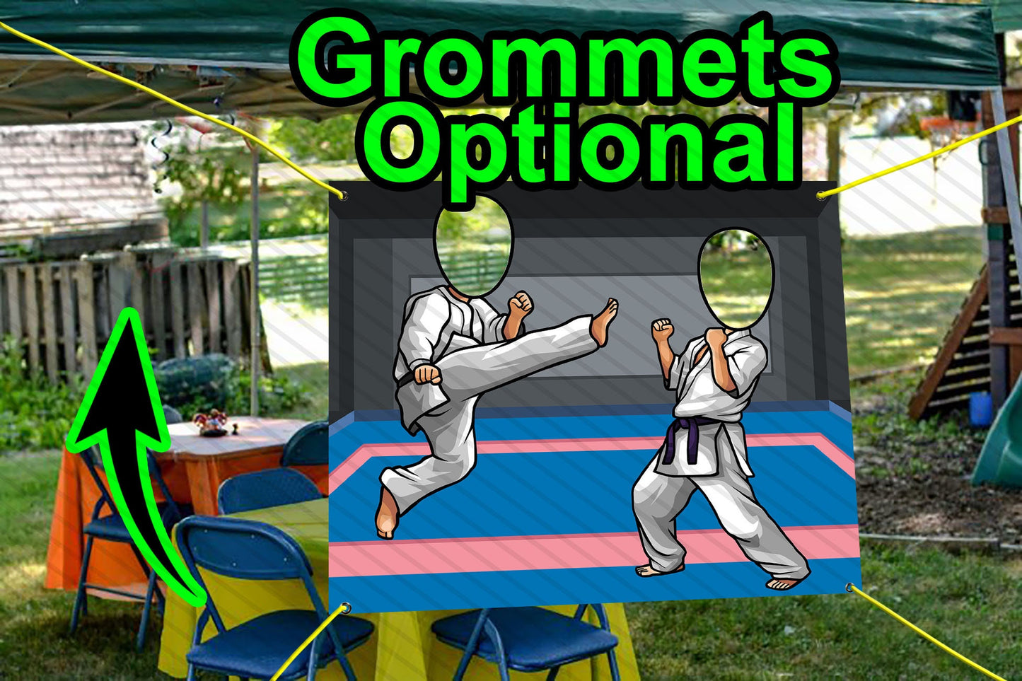 Martial Arts Theme Cutout, Hole in Face, Party Selfie Photo Booth Prop, Karate Birthday