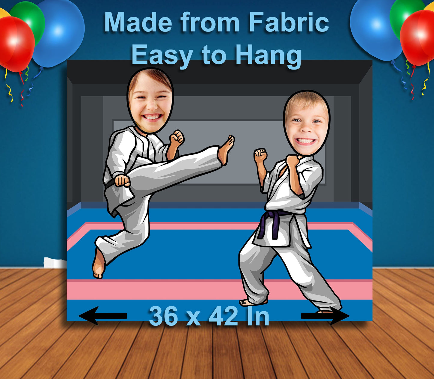 Martial Arts Theme Cutout, Hole in Face, Party Selfie Photo Booth Prop, Karate Birthday
