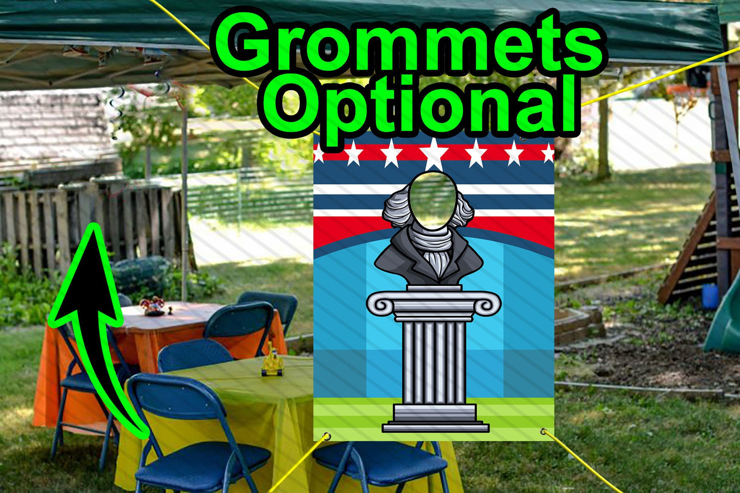 Presidential Birthday Theme Cutout, Hole in Face, Party Selfie Photo Booth Prop, President Theme