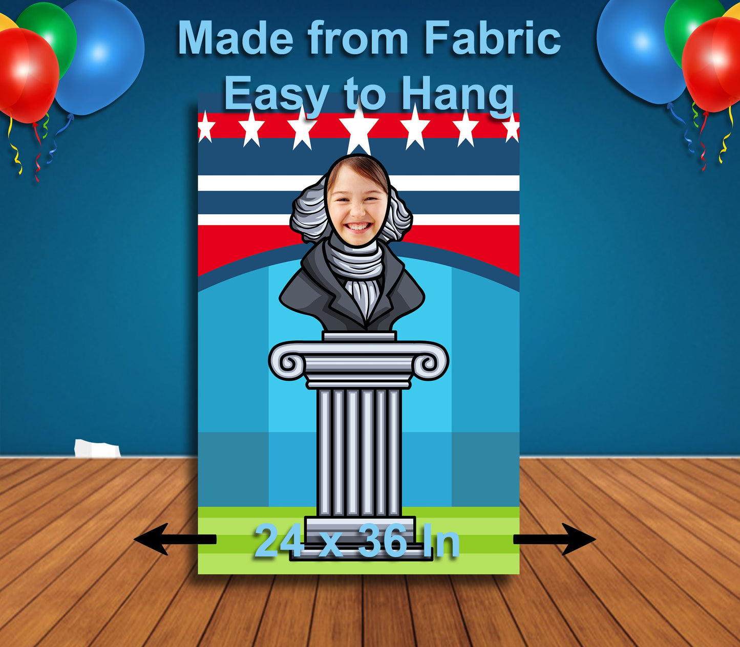 Presidential Birthday Theme Cutout, Hole in Face, Party Selfie Photo Booth Prop, President Theme