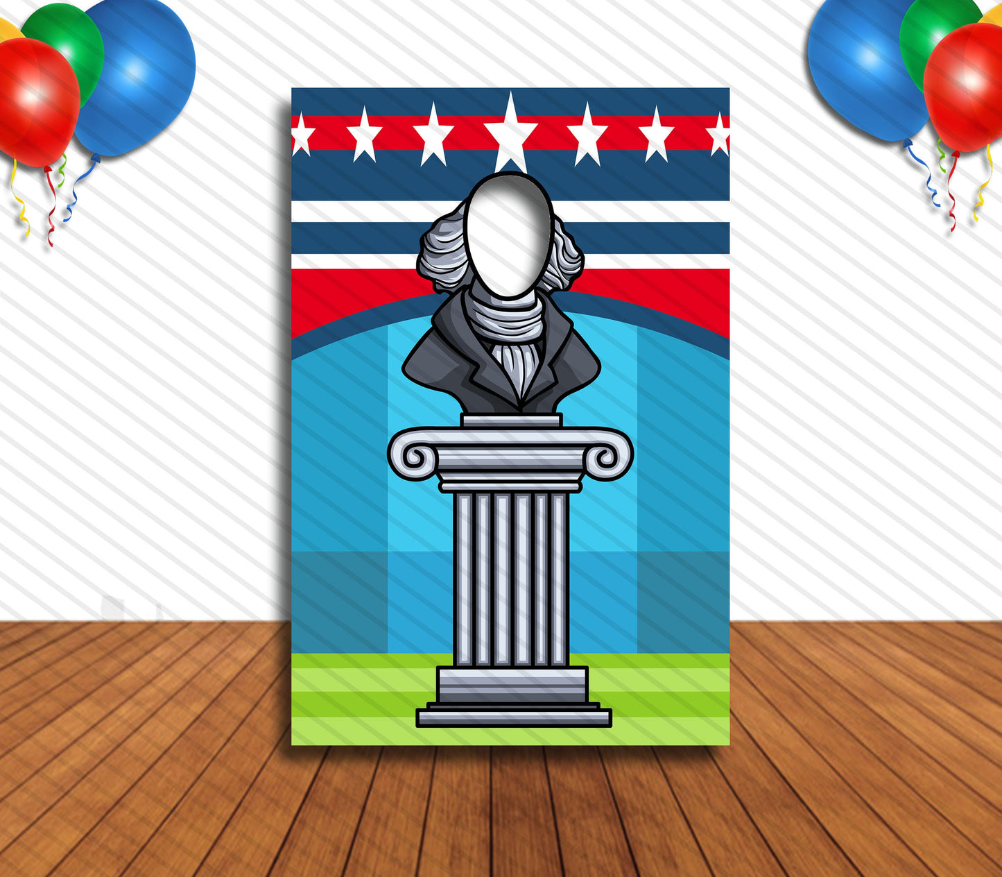 Presidential Birthday Theme Cutout, Hole in Face, Party Selfie Photo Booth Prop, President Theme