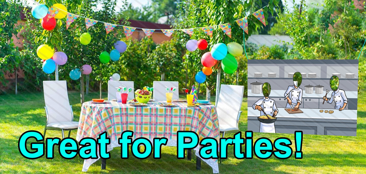 Cook-Off, Hole in Face, Party Selfie Photo Prop, Cooking Competition