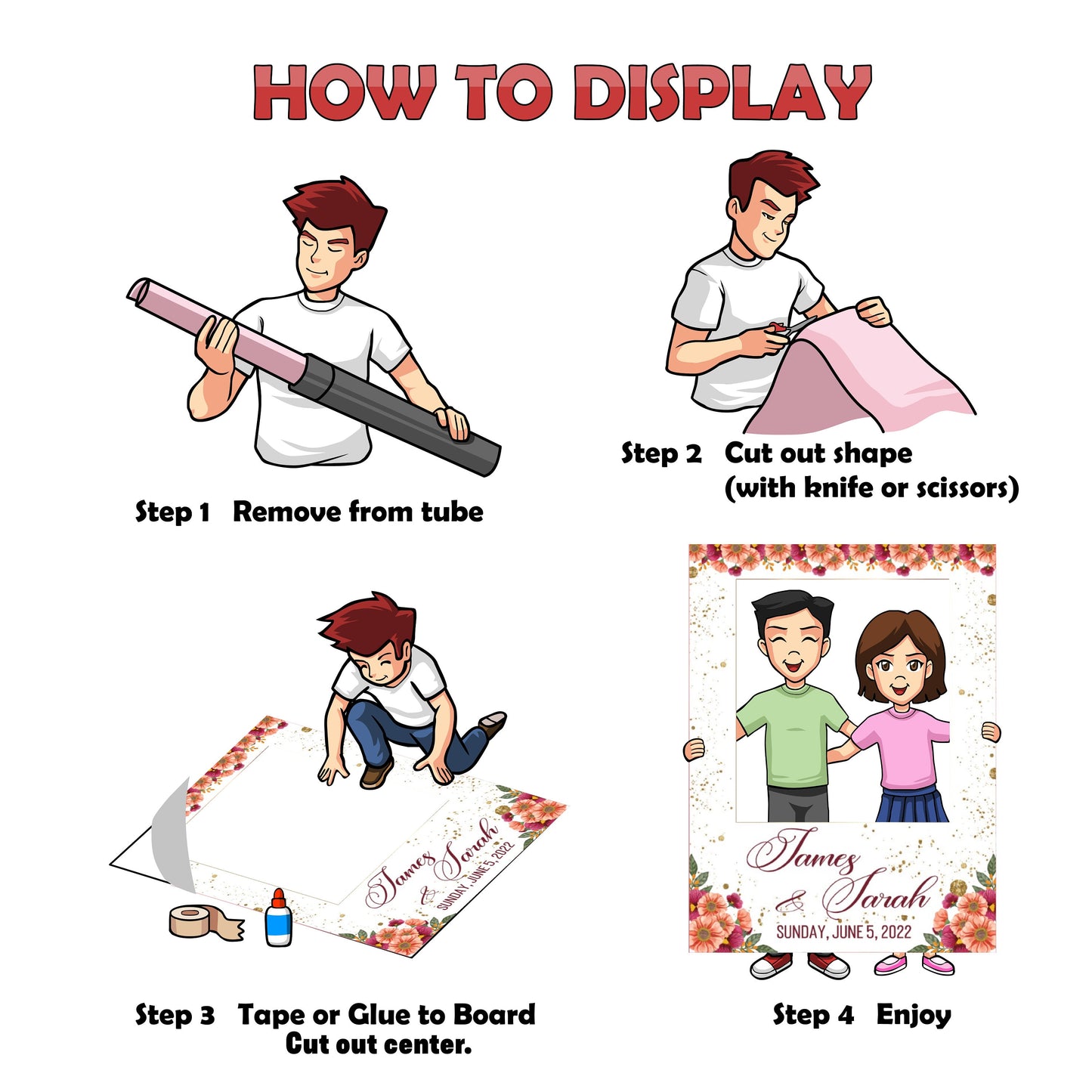 Sakura Party Photo Frame, DIY Cherry Blossom Theme Party, Personalized/Customized Photo booth Selfie Frame