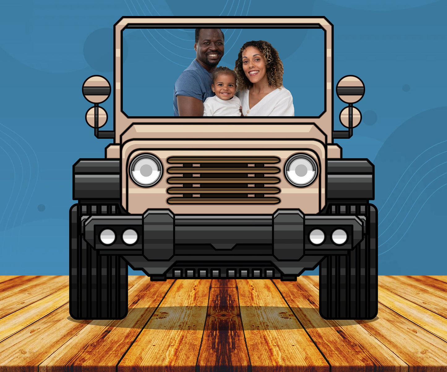 Beige Car, Photo Prop, Birthday Party DIY Poster, Photo Booth Selfie Frame