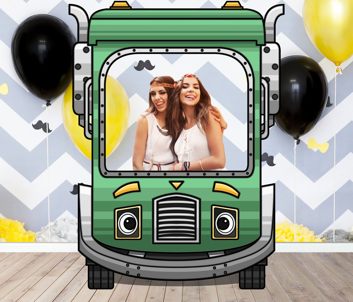 Trash Truck Photo Prop, Photo Booth Selfie Frame, DIY Party Props