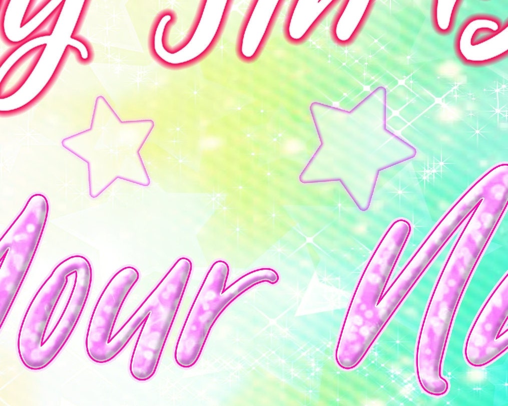 Unicorn Happy Birthday Vinyl Banner Personalized Customized
