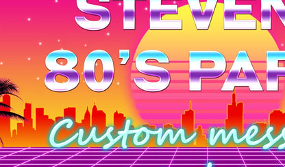 80s Party Banner, 80s Party Birthday Banner, Party Supplies, Eighties Party Decor, Party Supplies, 80s Decorations Vinyl