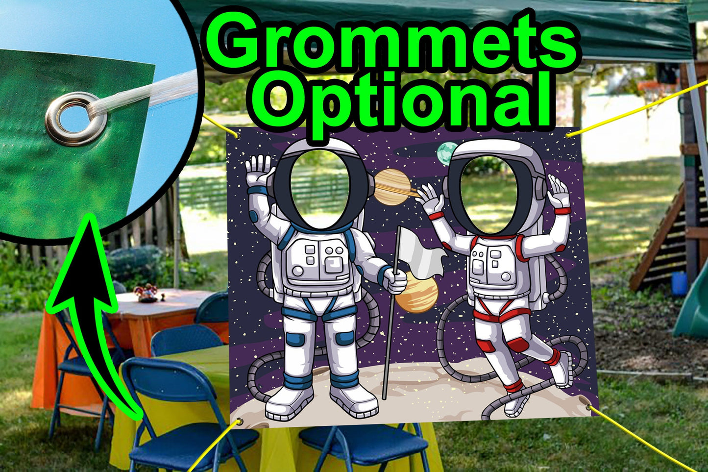 Astronauts in Space Face Cutout, Hole in Face, Party Selfie  Photo Prop, Outer Space Birthday Decoration