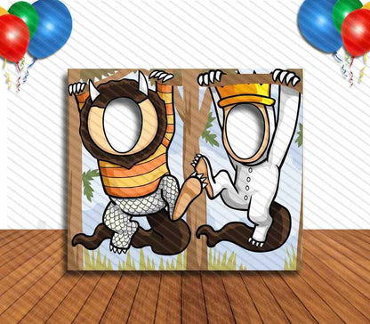 Where the Wild Things Are Face Cutout, Hole in Face, Party Selfie  Photo Prop, Birthday Decoration