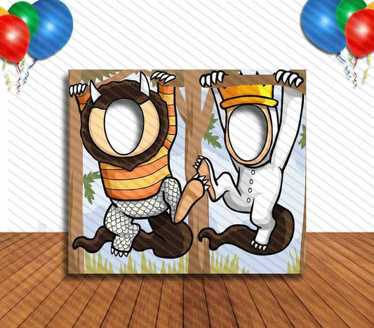 Where the Wild Things Are Face Cutout, Hole in Face, Party Selfie  Photo Prop, Birthday Decoration