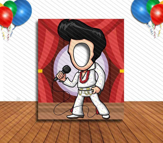 Singer Cutout, Hole in Face, Party Selfie  Photo Prop, Musician Decoration