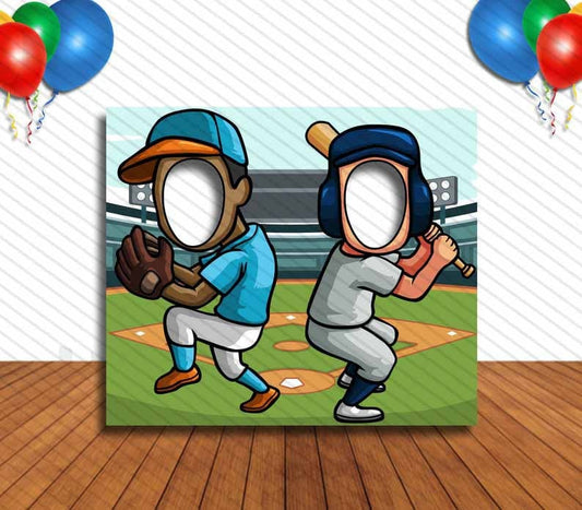 Baseball, Hole in Face, Party Selfie  Photo Prop, MLB Decoration