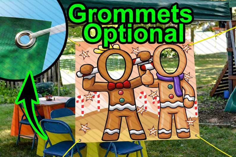 Gingerbread People Cutout, Hole in Face, Party Selfie  Photo Prop, Winter Decoration