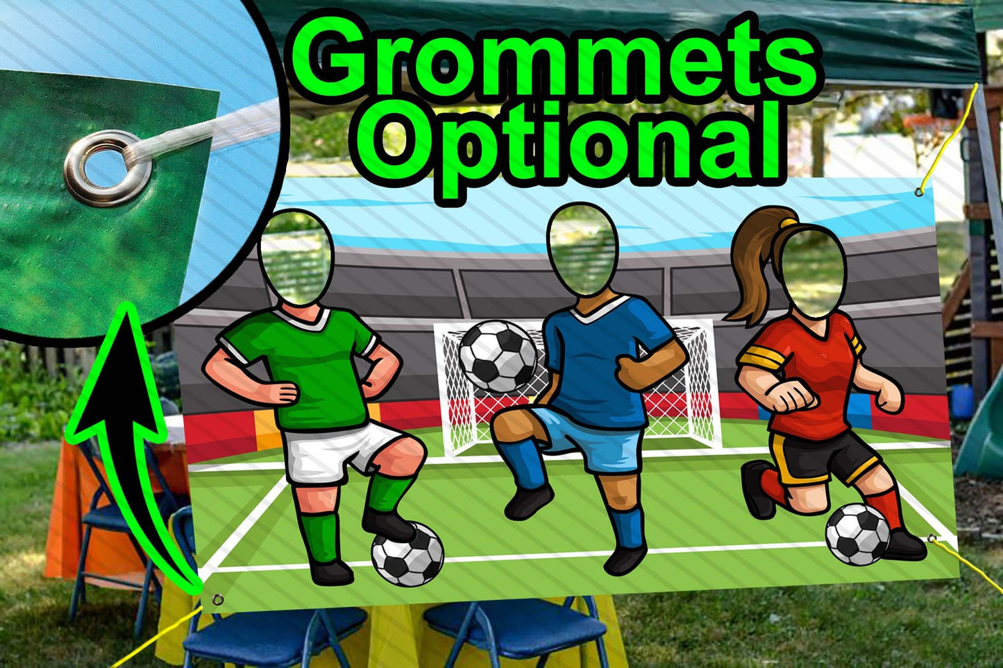Soccer, Football, Hole in Face, Party Selfie  Photo Prop, Sports Decoration