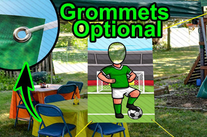 Soccer Player, Hole in Face, Party Selfie  Photo Prop, Sports Decoration