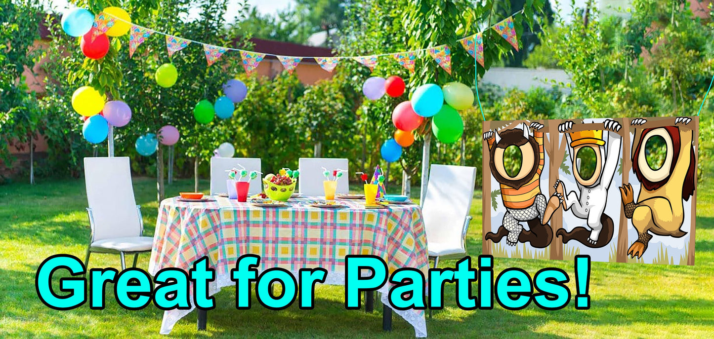 Where the Wild Things Are, Hole in Face, Party Selfie  Photo Prop, Animal Decoration