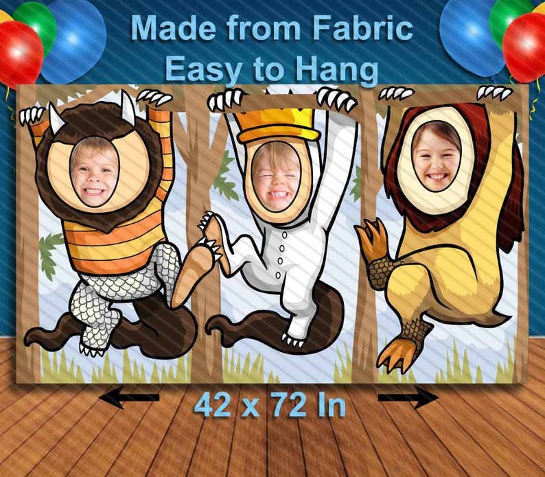 Where the Wild Things Are, Hole in Face, Party Selfie  Photo Prop, Animal Decoration