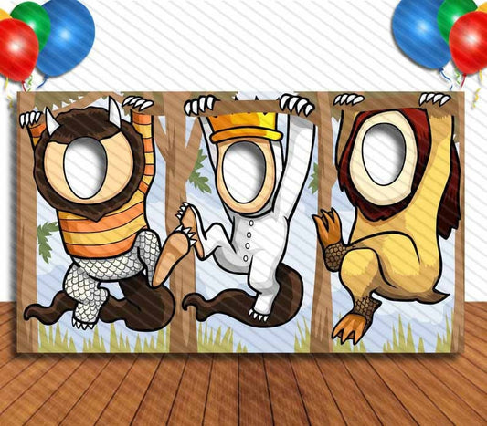 Where the Wild Things Are, Hole in Face, Party Selfie  Photo Prop, Animal Decoration