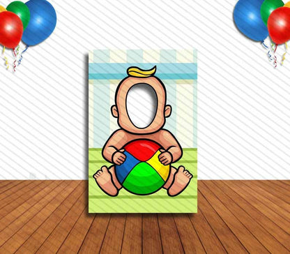 Baby, Hole in Face, Party Selfie  Photo Prop, funny Decoration