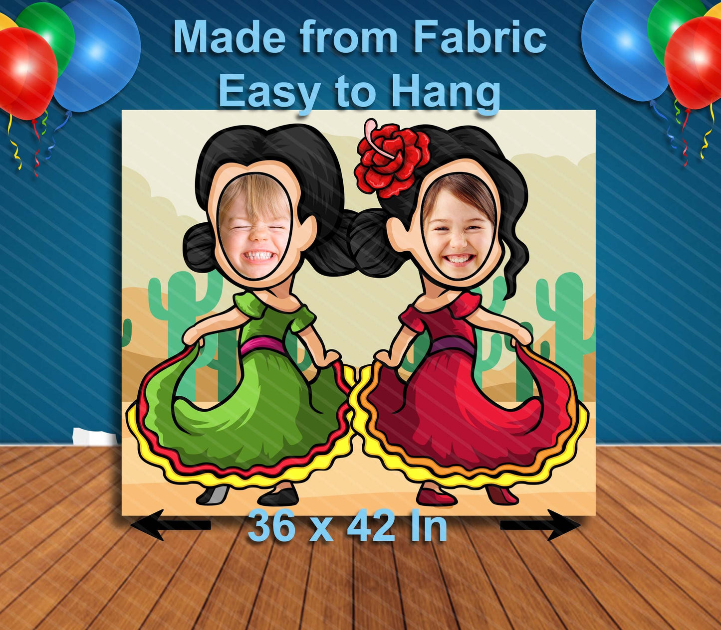 Mexican Dancers, Party Selfie  Photo Prop, Quinceanera Decoration