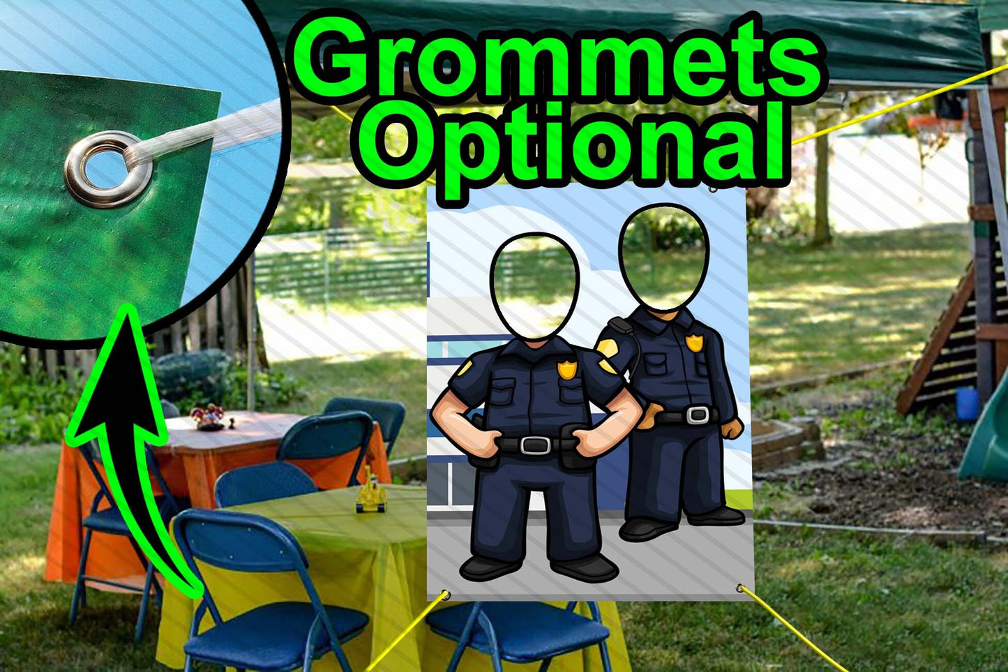 Police Officers and Police Dog Cutout, Hole in Face, Party Selfie  Photo Prop, Cops Decoration