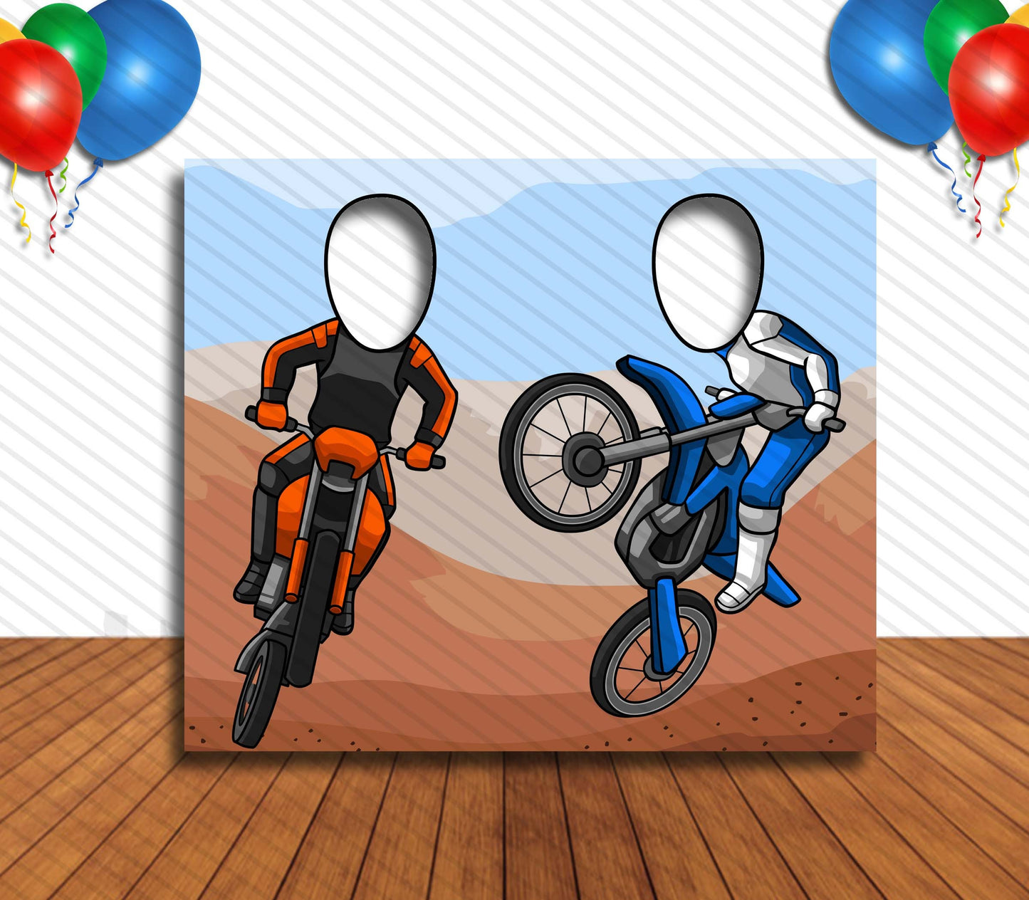 Motorcycles, Party Selfie  Photo Prop, Motocross Decoration