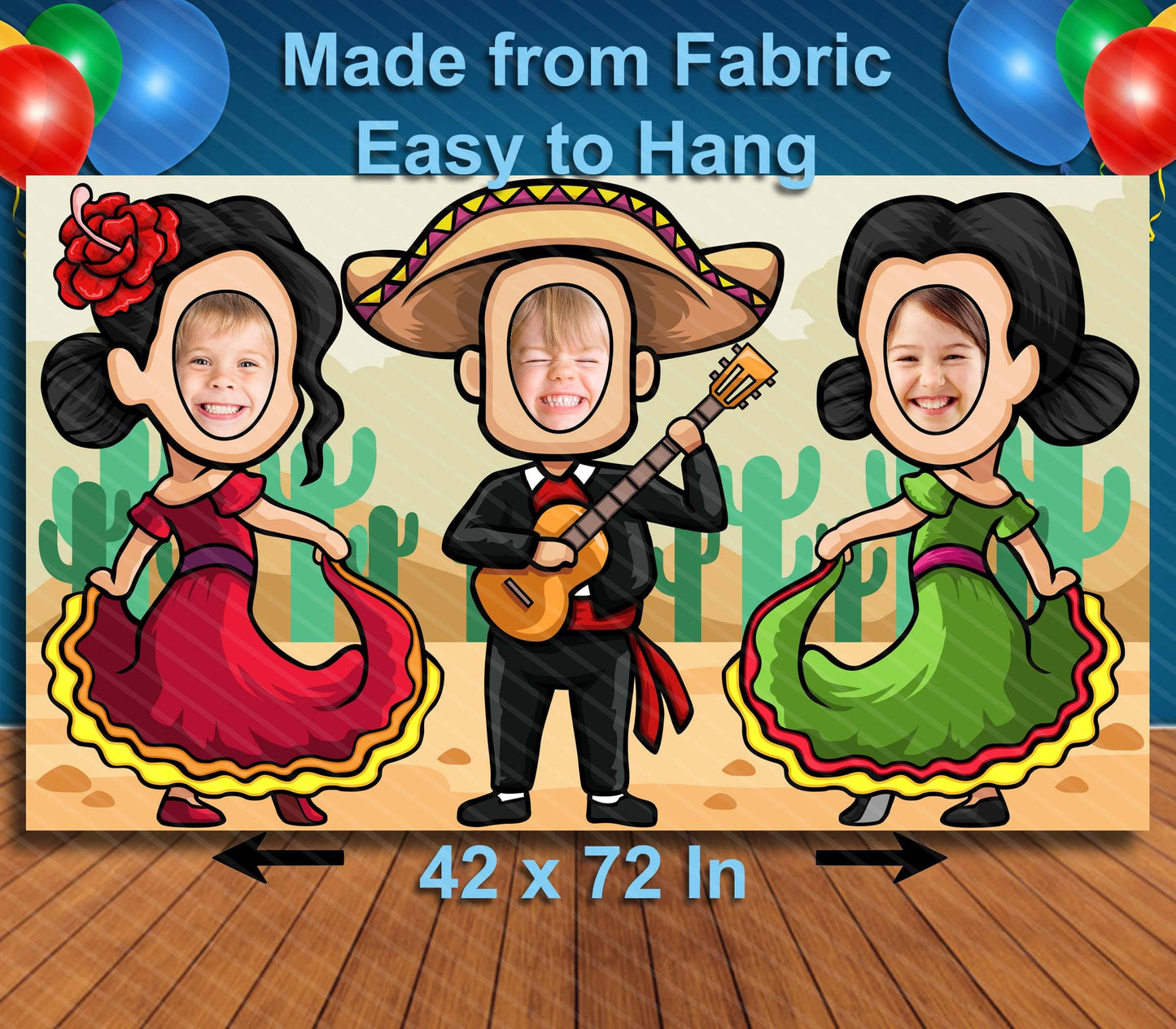 Mariachi Band and Dancers, Hole in Face, Party Selfie  Photo Prop, Mexican Decoration