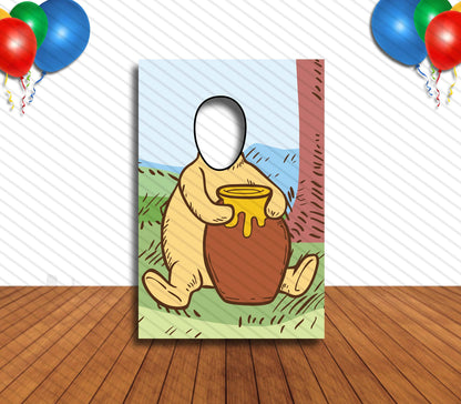 Winne the Pooh Classic Artwork, Hole in Face, Party Selfie  Photo Prop, PartyDecoration