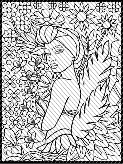 Natural African Queen Large Coloring Page, Natural Hair Coloring sheet, Jumbo Coloring book pages, Giant Coloring Poster