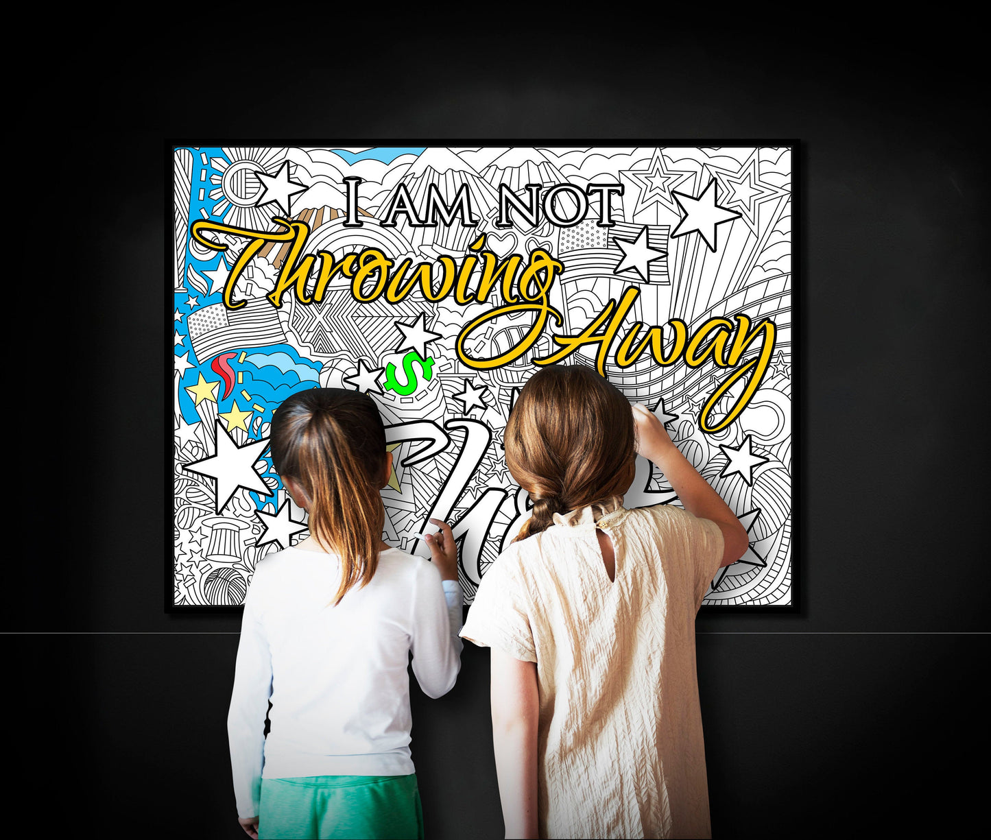 Large My Shot Hamilton  Coloring Page, Lyric Coloring sheet, Jumbo Coloring book pages, Hamilton Musical Giant Coloring Poster