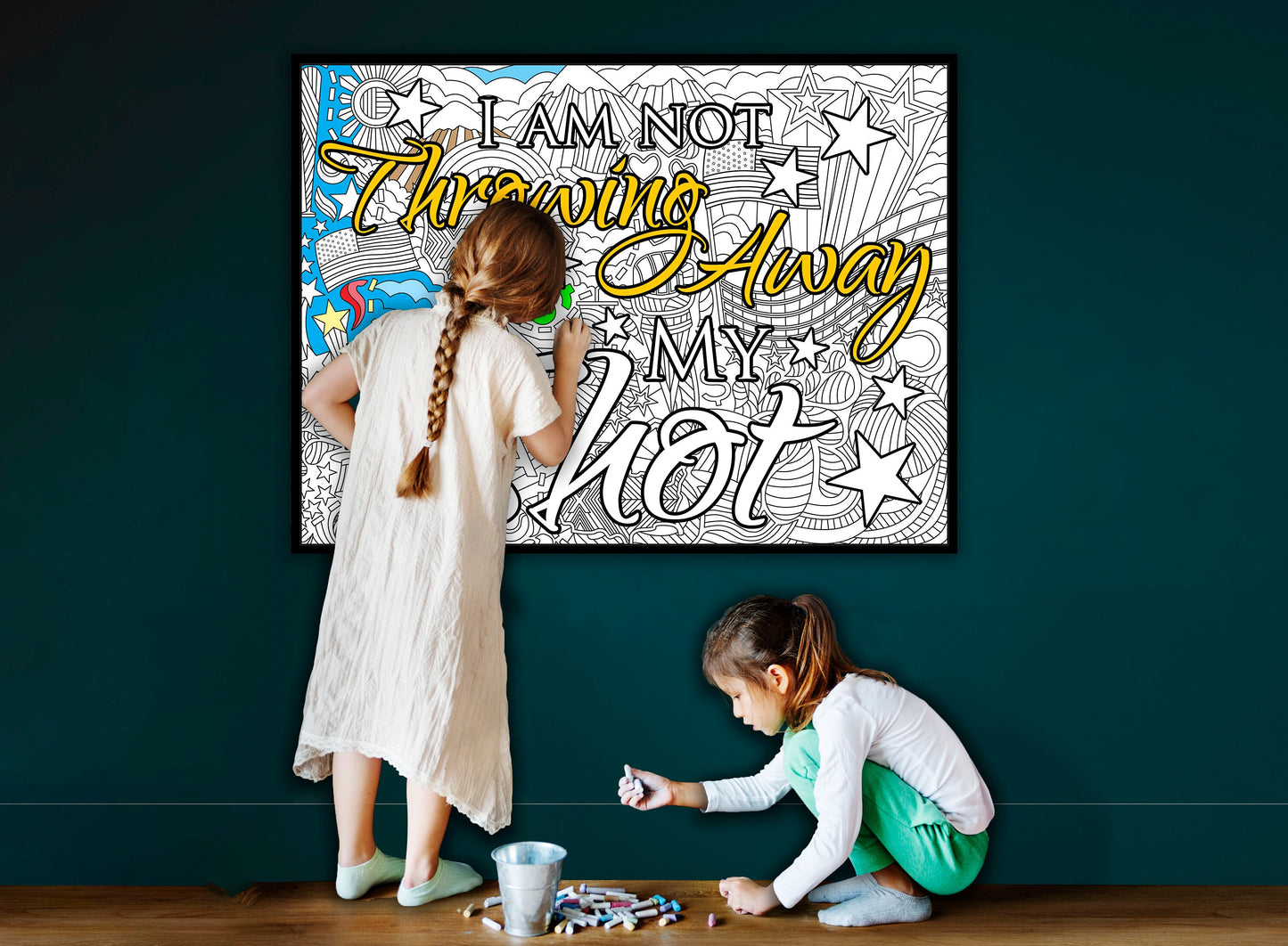 Large My Shot Hamilton  Coloring Page, Lyric Coloring sheet, Jumbo Coloring book pages, Hamilton Musical Giant Coloring Poster